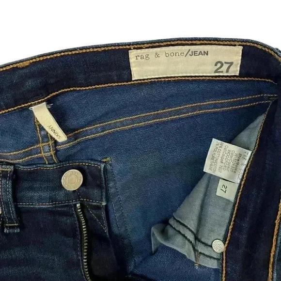 Rag & Bone Skinny Jeans - Dark Wash (Woodford) - Size 27 - Picture 6 of 7